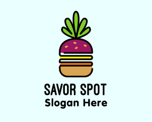 Lunch - Beet Burger Vegan Restaurant logo design