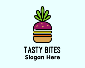 Delicious - Beet Burger Vegan Restaurant logo design
