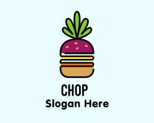 Lunch - Beet Burger Vegan Restaurant logo design