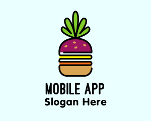 Healthy Restaurant - Beet Burger Vegan Restaurant logo design