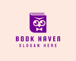 Library - Owl Library Book logo design