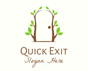 Exit - Botanical Tree Door logo design