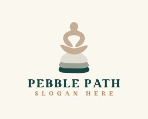 Pebble - Wellness Yoga Rocks logo design