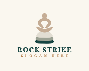 Wellness Yoga Rocks logo design