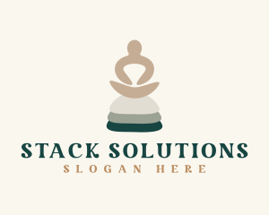 Stack - Wellness Yoga Rocks logo design