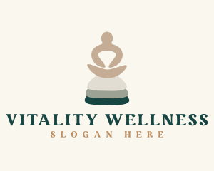 Wellness Yoga Rocks logo design