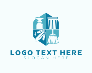Trash Bin - Janitorial Cleaning Chores logo design
