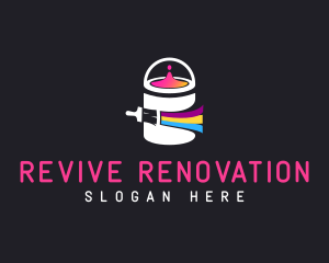 Renovation - Renovation Paint Bucket logo design