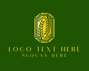 Plant - Organic Golden Leaf logo design