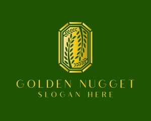 Organic Golden Leaf  logo design