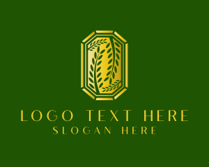 Farm - Organic Golden Leaf logo design