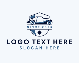 Road Trip - Luxury Car Shield logo design