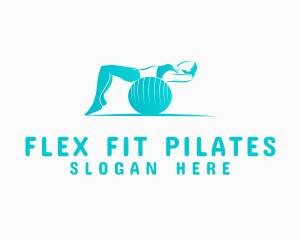 Pilates - Fitness Girl Gym logo design