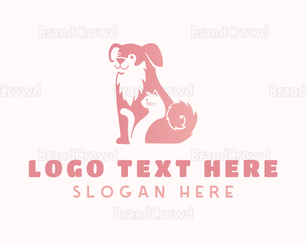 Pink Cat & Dog Vet Logo