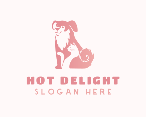 Pink Cat & Dog Vet logo design