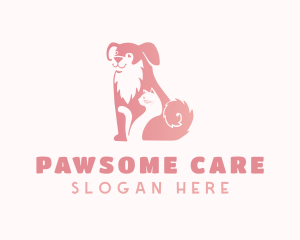 Pink Cat & Dog Vet logo design