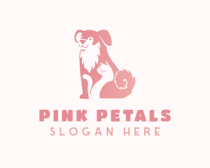 Pink Cat & Dog Vet logo design