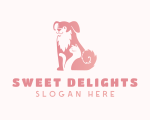 Pink Cat & Dog Vet logo design