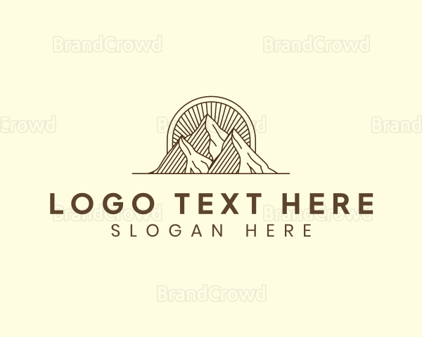 Outdoor Mountain Hiking Logo