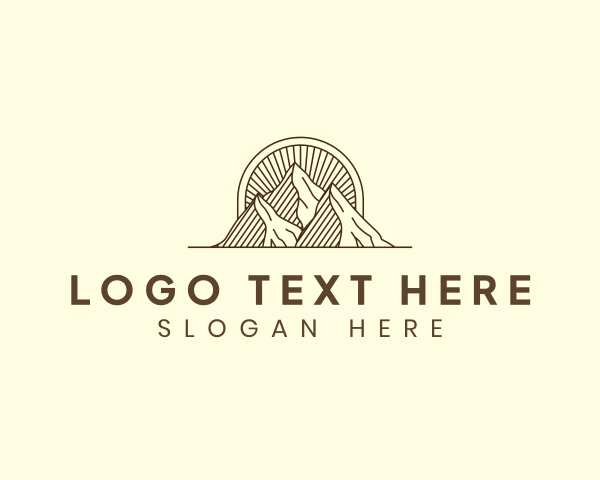 Alp - Outdoor Mountain Hiking logo design