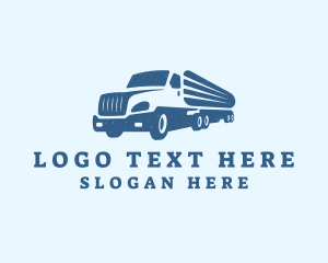 Courier - Cargo Shipping Truck logo design