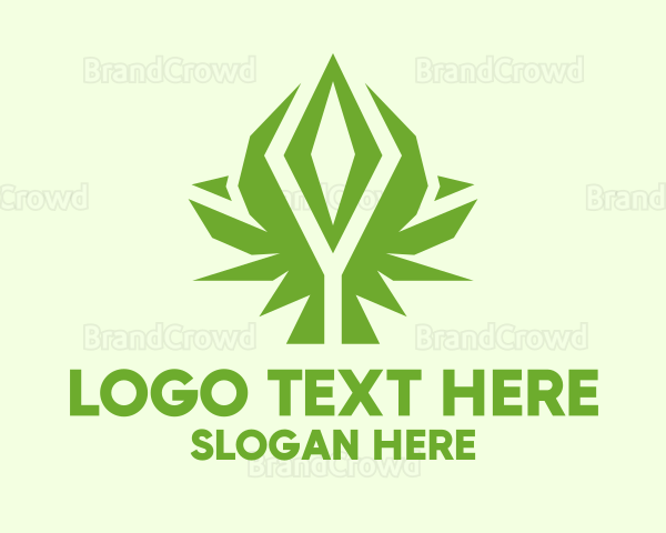 Diamond Organic Plant Logo