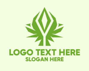 Ecology - Diamond Organic Plant logo design