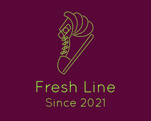 Line - Wing Sneaker Line logo design