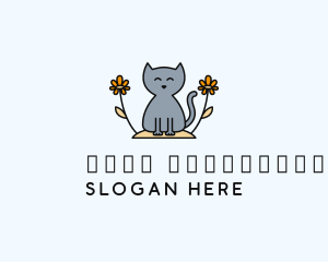 Florist - Cat Flower Garden logo design