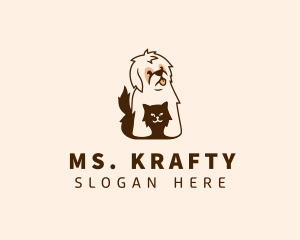 Cute - Cute Cat Dog Veterinary logo design