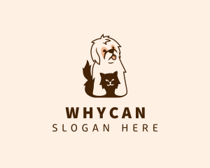 Veterinary - Cute Cat Dog Veterinary logo design