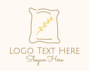 Sleep - Brown Pillow Line Art logo design