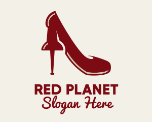 Pin Stiletto Shoe logo design