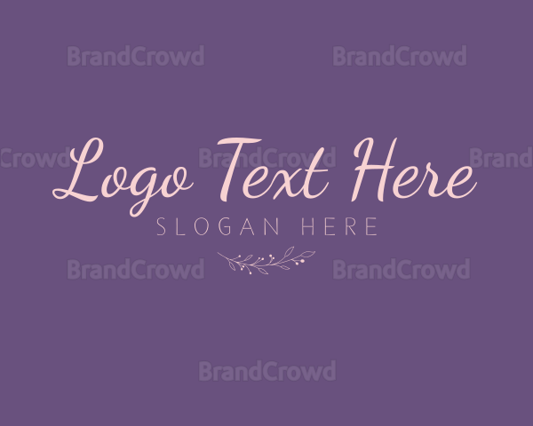 Floral Ornate Script Logo