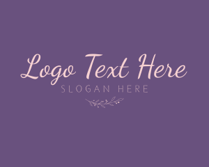 Lux - Floral Ornate Script logo design