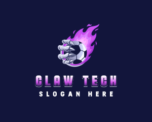 Soccer Football Claw logo design