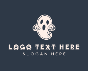 Halloween Party - Scary Halloween Ghost logo design