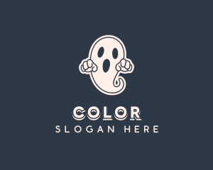 Scary Halloween Ghost Logo