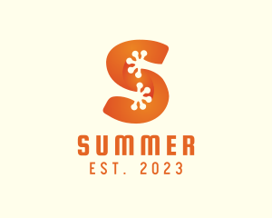 Orange Frog Letter S logo design