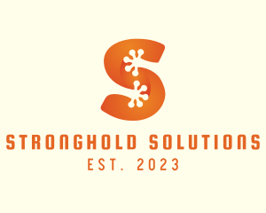 Orange Frog Letter S logo design