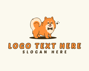 Character - Pomeranian Pet Dog logo design