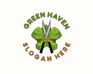 Hedge - Garden Shears Landscaping logo design