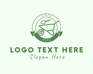 Farming - Gardening Trowel Wheelbarrow logo design