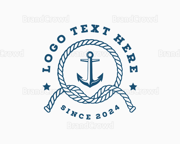 Nautical Anchor Rope Logo