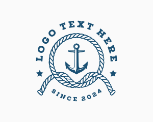 Nautical Anchor Rope logo design