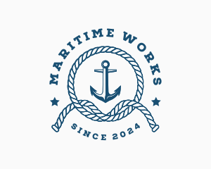 Nautical Anchor Rope logo design