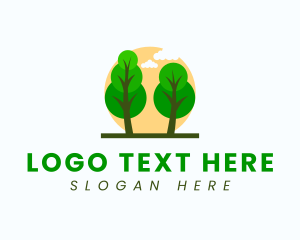 Green And Brown - Eco Tree Park logo design