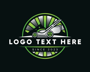 Backyard - Lawn Mower Gardening logo design