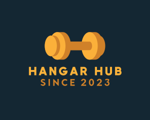 Fitness Barbell Letter H  logo design