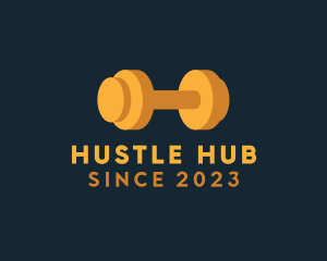 Fitness Barbell Letter H  logo design